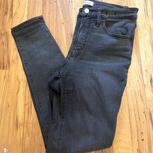 Madewell Roadtripper Dark Gray Skinny Jeans